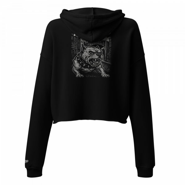 KiezKind – Bulldog White Cropped Hoodie – Bild 13